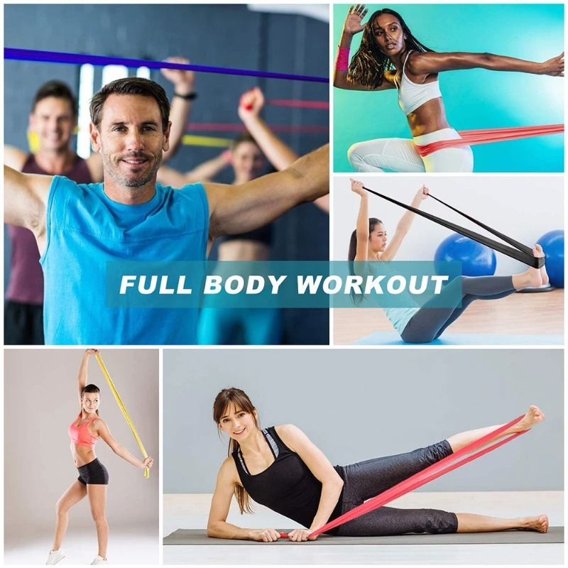 Natural Latex Resistance Bands - Home Gym Routine recension och pris